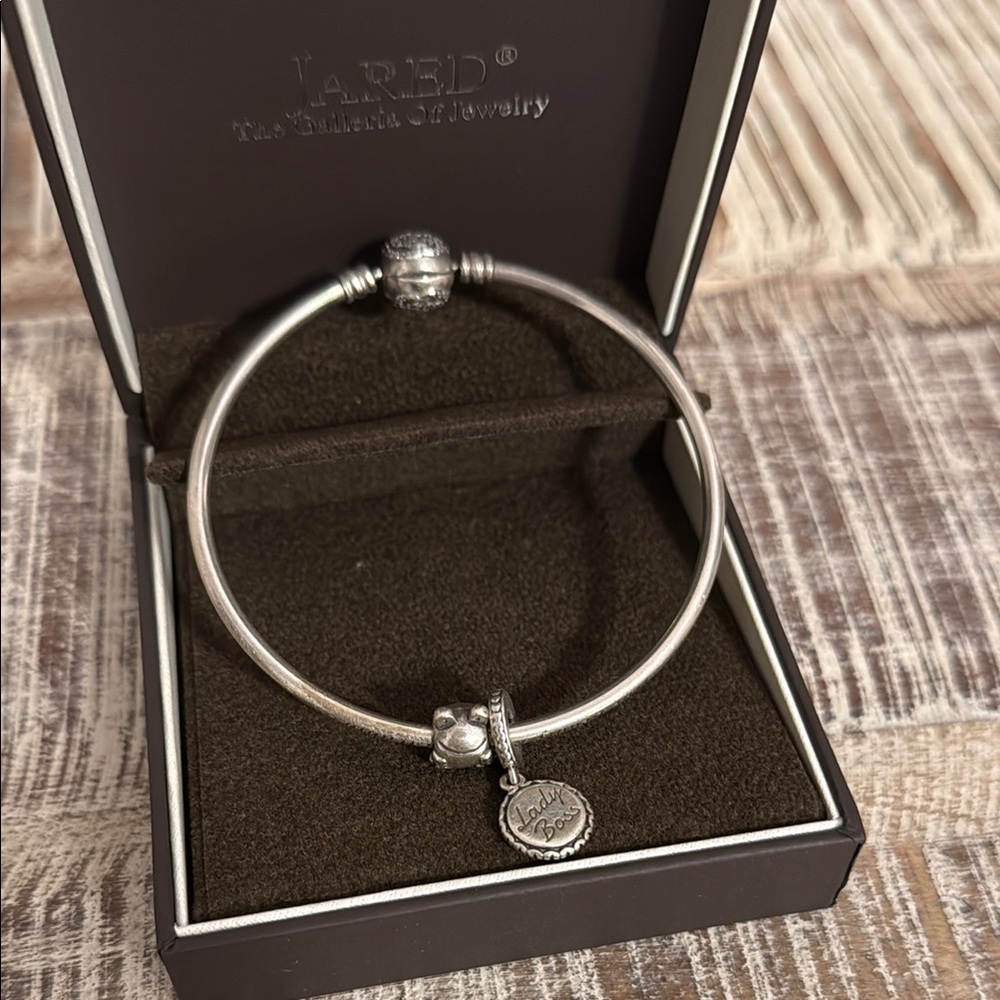 Pandora Silver Minimalist Bracelet with Barrel Clasp